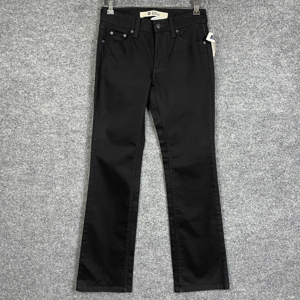 NEW Gap Bootcut Jeans Womens 0 Black New Original Boot Cut Stretch Denim Pants